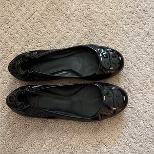 Tory Burch Black Patent Leather Flats